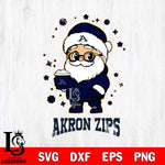 Akron Zips Santa Claus Coffe Svg dxf eps png pdf file,NCAA svg,Digital Download,Cricut file