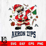 Akron Zips Santa Claus Football Svg dxf eps png pdf file,NCAA svg,Digital Download,Cricut file