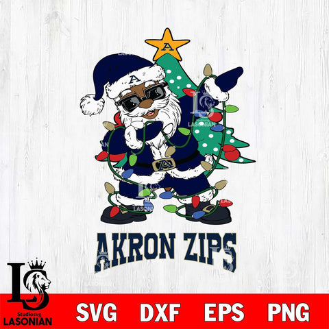 Akron Zips Santa Claus Ugly Christmas Svg dxf eps png pdf file,NCAA svg,Digital Download,Cricut file