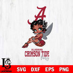 Alabama Crimson Tide Beauty Black Fairy Betty Boop, Svg Eps Dxf Png File, Digital Download