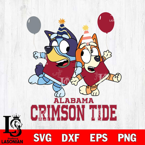 Alabama Crimson Tide Bluey & Bingo 2 Svg Eps Dxf Png File, NCAA svg, Digital Download, Instant Download