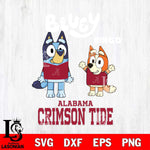 Alabama Crimson Tide Bluey & Bingo 4 Svg Eps Dxf Png File, NCAA svg, Digital Download, Instant Download