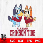 Alabama Crimson Tide Bluey & Bingo 5 Svg Eps Dxf Png File, NCAA svg, Digital Download, Instant Download