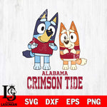 Alabama Crimson Tide Bluey & Bingo 6 Svg Eps Dxf Png File, NCAA svg, Digital Download, Instant Download