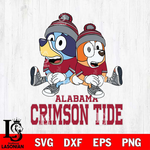 Alabama Crimson Tide Bluey & Bingo 8 Svg Eps Dxf Png File, NCAA svg, Digital Download, Instant Download