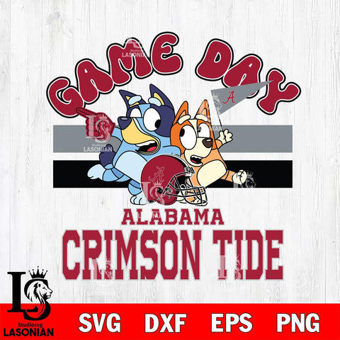 Alabama Crimson Tide Bluey & Bingo 9 Svg Eps Dxf Png File, NCAA svg, Digital Download, Instant Download