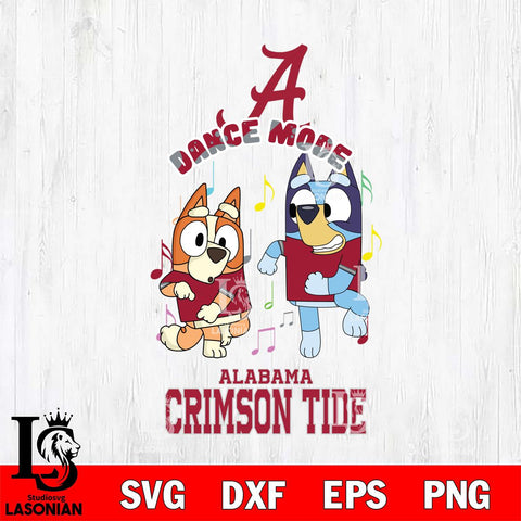 Alabama Crimson Tide Bluey Bingo Dance Mode Svg Eps Dxf Png File, NCAA svg, Digital Download, Instant Download