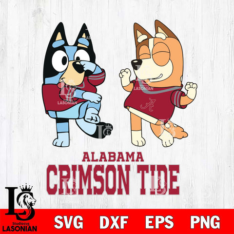 Alabama Crimson Tide Bluey Chilli Sport Svg Eps Dxf Png File, Digital Download, Instant Download