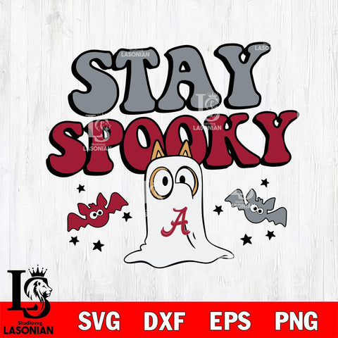 Alabama Crimson Tide Bluey Halloween Stay Spooky Svg Eps Dxf Png File, Digital Download, Instant Download