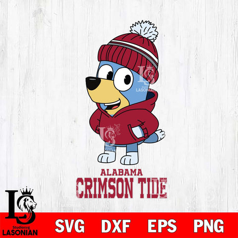 Alabama Crimson Tide Bluey Hoodie Sport Svg Eps Dxf Png File, Digital Download ,Instant Download, Cricut File