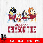 Alabama Crimson Tide Bluey Mode Dance Squats Svg Eps Dxf Png File, Digital Download, Instant Download