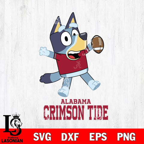 Alabama Crimson Tide Bluey Sport Football Svg Eps Dxf Png File,NCAA Svg Files,Bluey svg ,Digital Download ,Instant Download, Cricut File