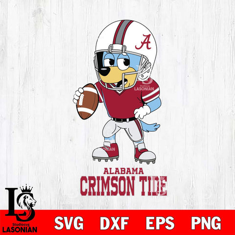 Alabama Crimson Tide Bluey rugby Svg Eps Dxf Png File, Digital Download ,Instant Download, Cricut File