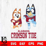 Alabama Crimson Tide Bluey with Chilli Dance Svg Eps Dxf Png File, Digital Download, Instant Download