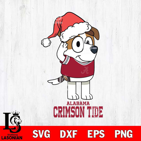 Alabama Crimson Tide Christmas Bluey Jack Sport Cut Files,Bluey Cricut,Christmas Svg , Bluey svg , Digital Download, dxf eps png pdf file