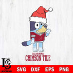 Alabama Crimson Tide Christmas Bluey Say Hi Cut Files,Bluey Cricut,Christmas Svg , Bluey svg , Digital Download, dxf eps png pdf file