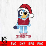 Alabama Crimson Tide Christmas Bluey Sport Cut Files,Bluey Cricut,Christmas Svg , Bluey svg , Digital Download, dxf eps png pdf file