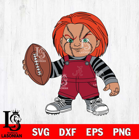 Alabama Crimson Tide Chucky Horror 12 Svg Eps Dxf Png File, NCAA svg, Digital Download, Instant Download