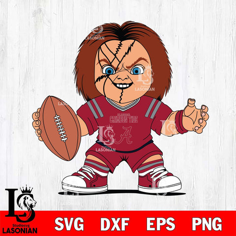 Alabama Crimson Tide Chucky Horror 2 Svg Eps Dxf Png File, NCAA svg, Digital Download, Instant Download