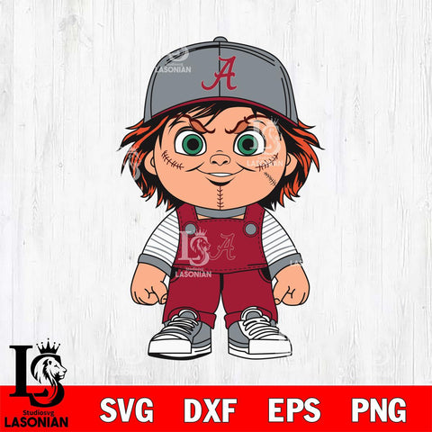 Alabama Crimson Tide Chucky Horror Svg Eps Dxf Png File, NCAA svg, Digital Download, Instant Download