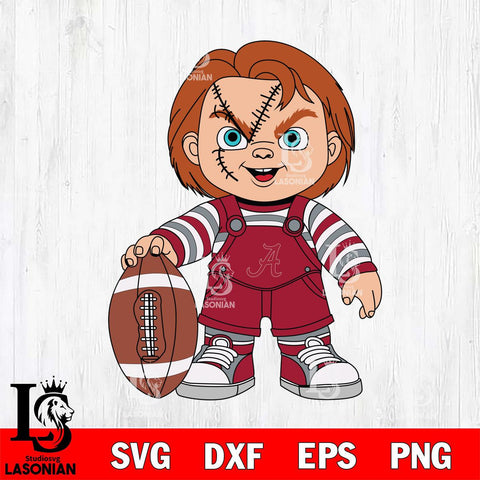 Alabama Crimson Tide Chucky Horror 7 Svg Eps Dxf Png File, NCAA svg, Digital Download, Instant Download