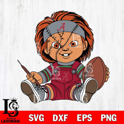 Alabama Crimson Tide Chucky Horror 9 Svg Eps Dxf Png File, NCAA svg, Digital Download, Instant Download