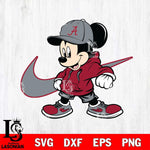 Alabama Crimson Tide Cool Mickey Mouse Svg Eps Dxf Png File, NCAA svg, Digital Download, Instant Download