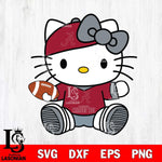 Alabama Crimson Tide Cute Hello Kitty Football 11 Svg Eps Dxf Png File, NCAA svg, Digital Download, Instant Download