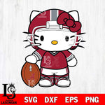 Alabama Crimson Tide Cute Hello Kitty Football 3 Svg Eps Dxf Png File, NCAA svg, Digital Download, Instant Download