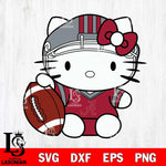 Alabama Crimson Tide Cute Hello Kitty Football 5 Svg Eps Dxf Png File, NCAA svg, Digital Download, Instant Download