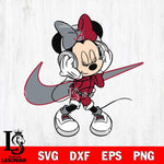 Alabama Crimson Tide Cute Minnie Mouse Dancing Svg Eps Dxf Png File, NCAA svg, Digital Download, Instant Download