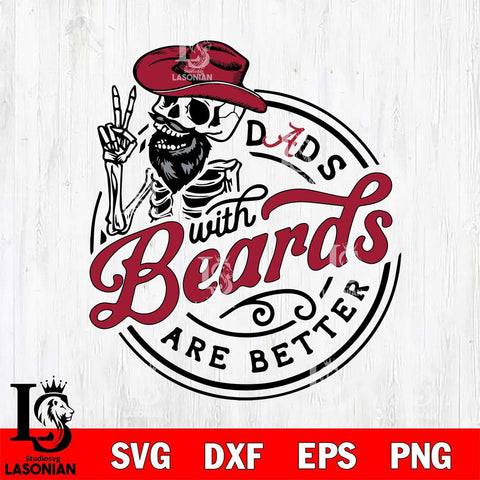 Alabama Crimson Tide Dad With Beard Are Better Svg Eps Dxf Png File, Digital Download, Instant Download