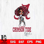 Alabama Crimson Tide Fan Girl Svg Eps Dxf Png File, Digital Download, Instant Download