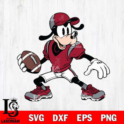 Alabama Crimson Tide Goofy Svg Eps Dxf Png File, NCAA svg, Digital Download, Instant Download