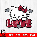 Alabama Crimson Tide Hello Kitty Love Svg Eps Dxf Png File, Digital Download, Instant Download