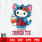 Alabama Crimson Tide Hello Kitty Stitch Svg Eps Dxf Png File, NCAA svg, Digital Download, Instant Download