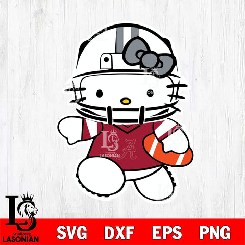 Alabama Crimson Tide Hello Kitty sport 8 Svg Eps Dxf Png File, NCAA svg, Digital Download, Instant Download