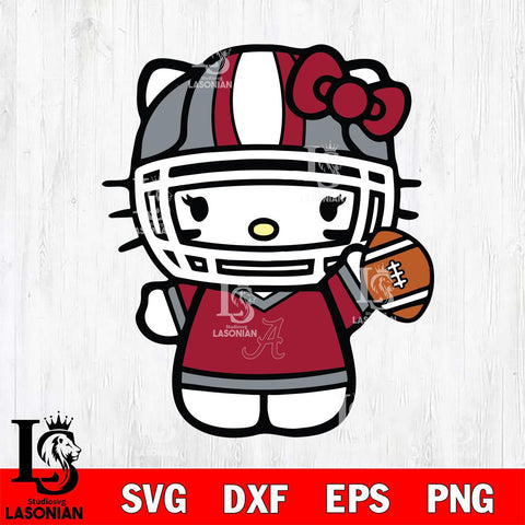 Alabama Crimson Tide Hello Kitty sport 9 Svg Eps Dxf Png File, NCAA svg, Digital Download, Instant Download