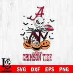 Alabama Crimson Tide Jack Skellington 2 halloween Svg Eps Dxf Png File, NCAA svg, Digital Download, Instant Download