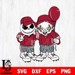 Alabama Crimson Tide Jack Skellington And Pennywise Football Svg Eps Dxf Png File, NCAA svg, Digital Download, Instant Download