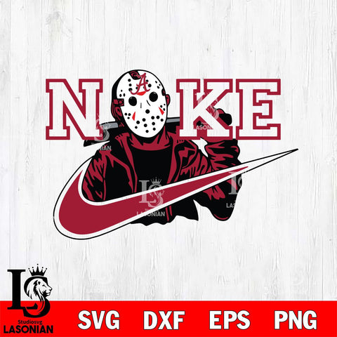 Alabama Crimson Tide Jason Voorhees Nike Svg Eps Dxf Png File, Digital Download, Instant Download