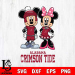 Alabama Crimson Tide Mickey Minnie Mouse Pink Svg Eps Dxf Png File, NCAA svg , File Cut , Digital Download , Instant Download, Cut Svg Files