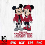 Alabama Crimson Tide Mickey Minnie Mouse Rugby Svg Eps Dxf Png File, NCAA svg , File Cut , Digital Download , Instant Download, Cut Svg Files