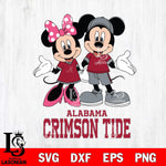 Alabama Crimson Tide Mickey Minnie Mouse Sport Svg Eps Dxf Png File, NCAA svg , File Cut , Digital Download , Instant Download, Cut Svg Files