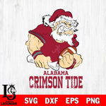 Alabama Crimson Tide Santa Claus Angry Svg dxf eps png pdf file,NCAA svg,Digital Download,Cricut file