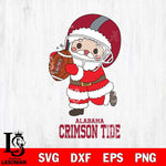 Alabama Crimson Tide Santa Claus Cute Svg dxf eps png pdf file,NCAA svg,Digital Download,Cricut file