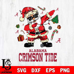 Alabama Crimson Tide Santa Claus Football Svg dxf eps png pdf file,NCAA svg,Digital Download,Cricut file