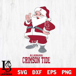 Alabama Crimson Tide Santa claus Svg dxf eps png pdf file,NCAA svg,Digital Download,Cricut file