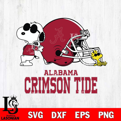 Alabama Crimson Tide Snoopy Sport 2 Svg Eps Dxf Png File, Digital Download