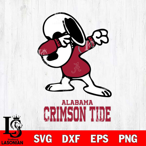 Alabama Crimson Tide Snoopy Sport 3 Svg Eps Dxf Png File, Digital Download